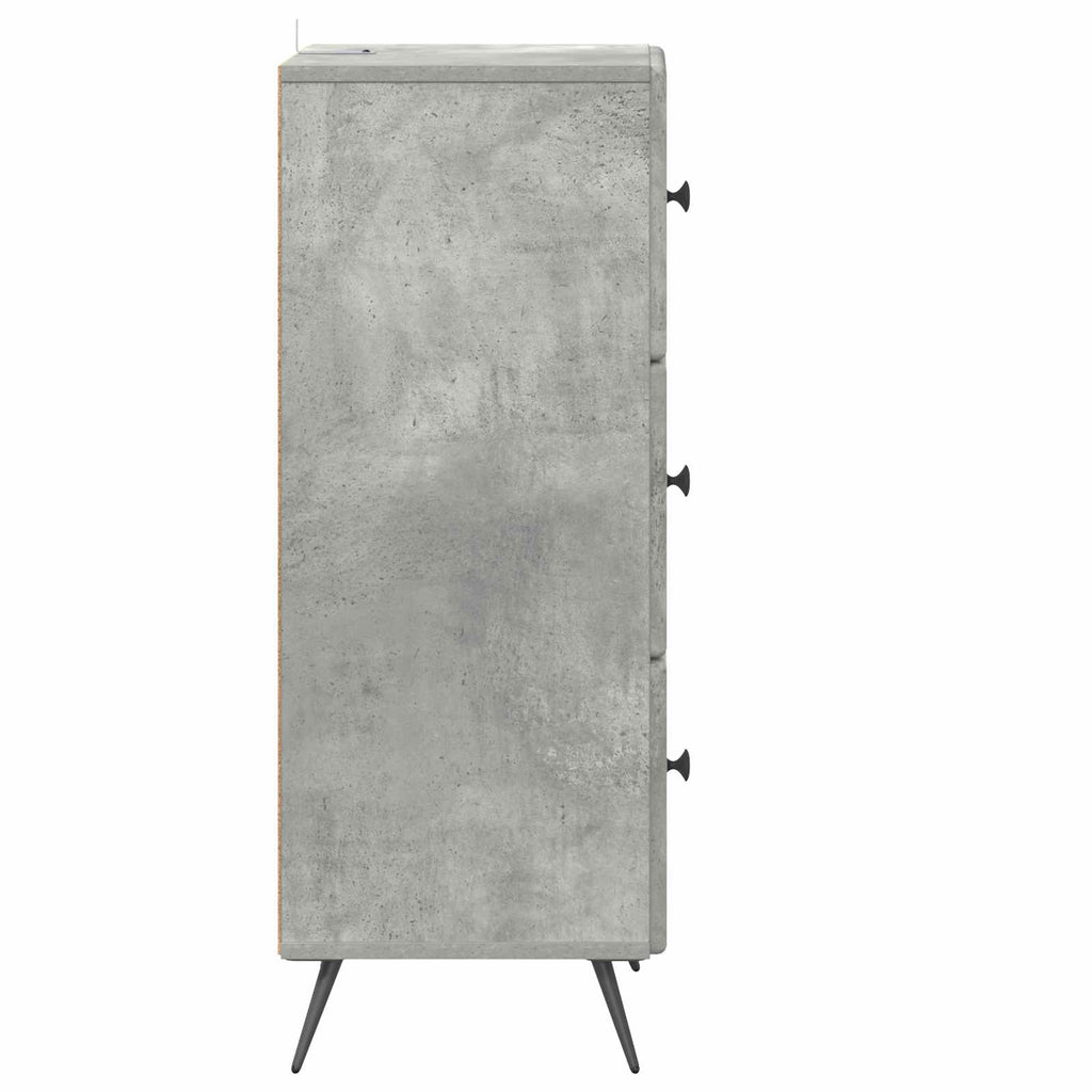 Mobile con Cassetti Grigio Cemento 33 x 34,5 x 90 cm