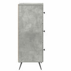 Mobile con Cassetti Grigio Cemento 33 x 34,5 x 90 cm