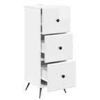Mobile con Cassetti Bianco Lucido 33 x 34,5 x 90 cm
