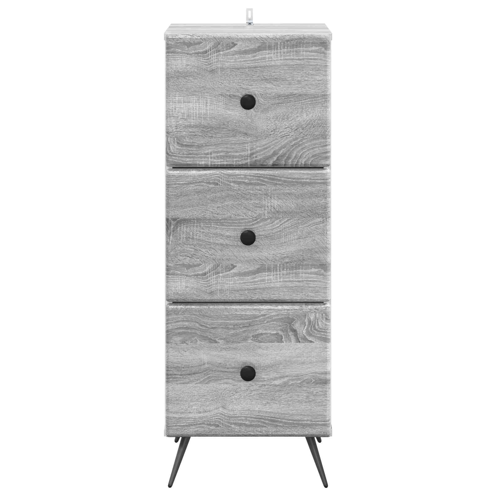 Mobile con Cassetti Grigio Sonoma 33 x 34,5 x 90 cm
