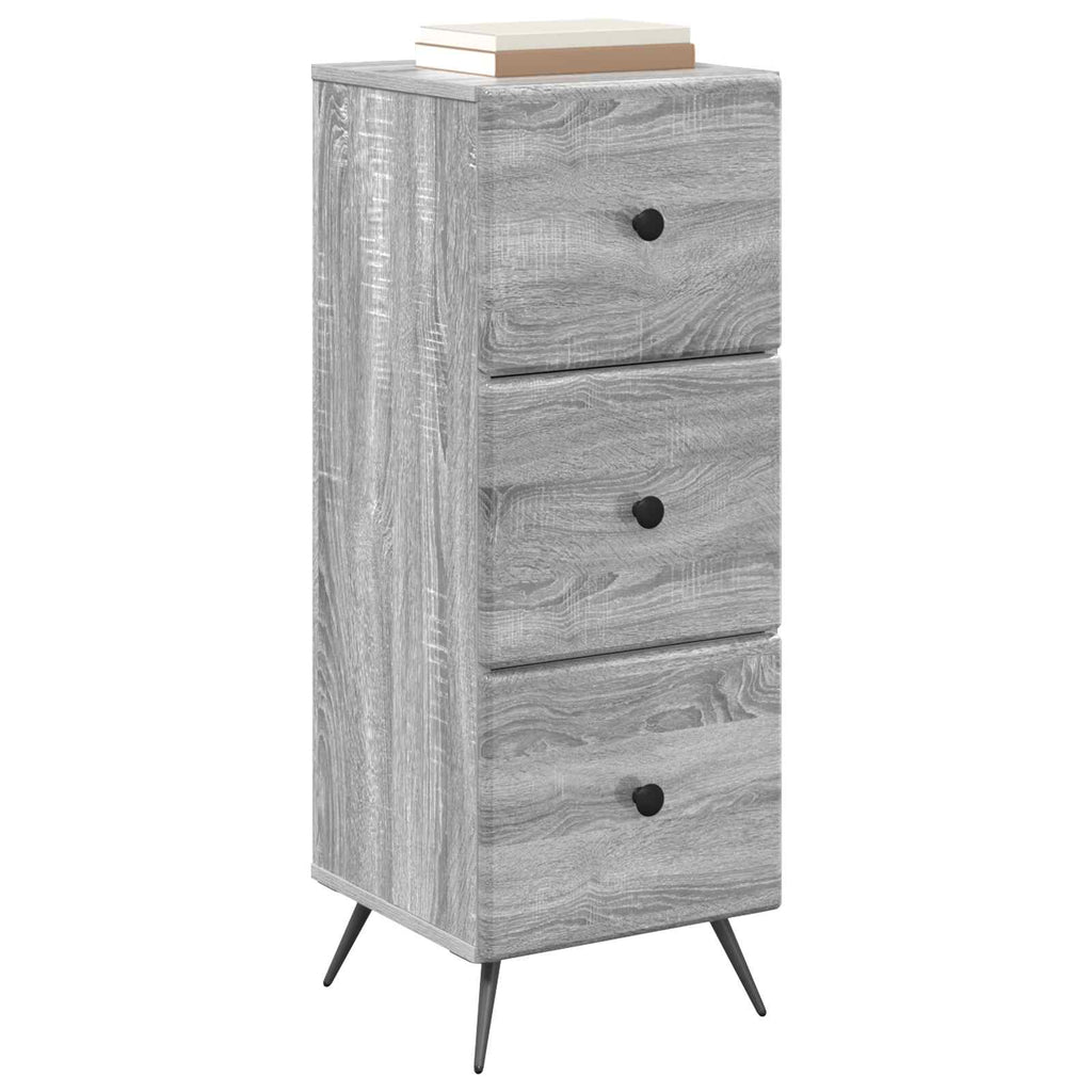Mobile con Cassetti Grigio Sonoma 33 x 34,5 x 90 cm