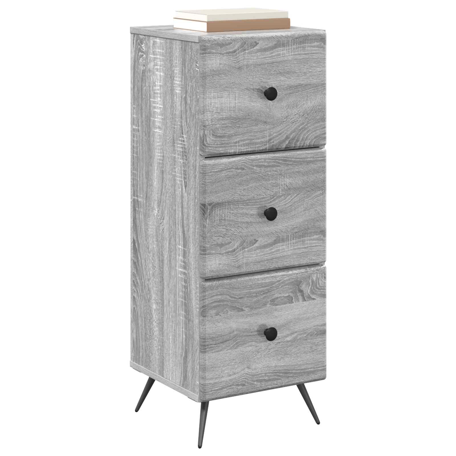 Mobile con Cassetti Grigio Sonoma 33 x 34,5 x 90 cm