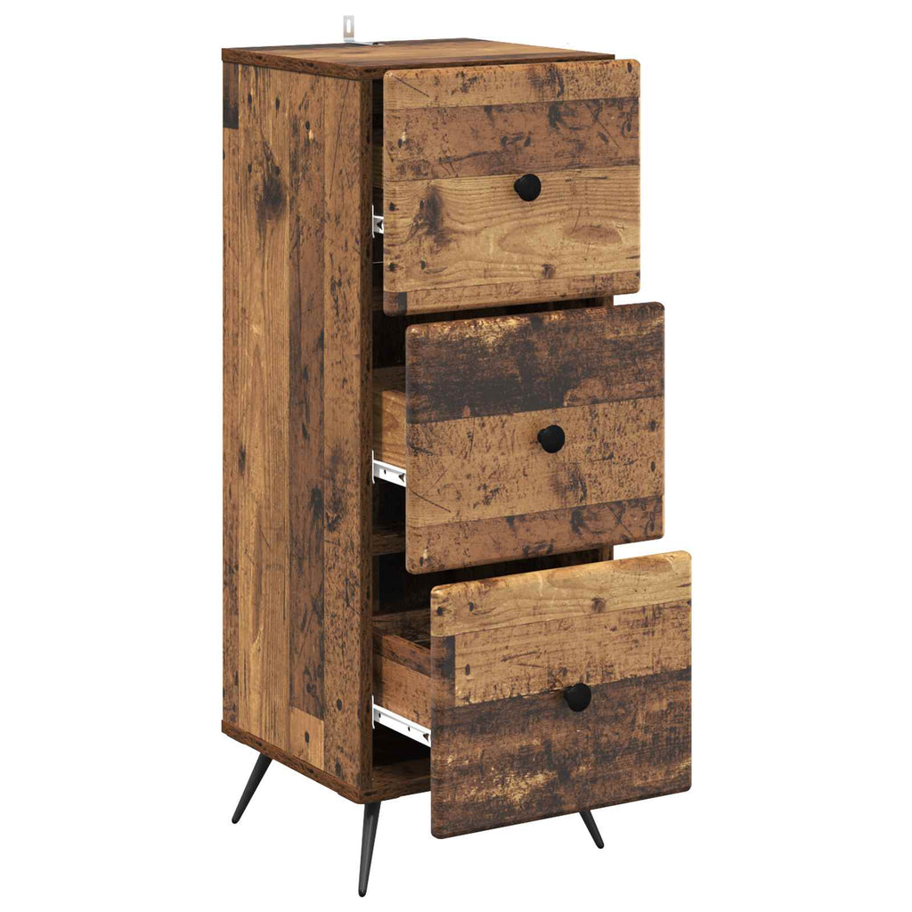 Mobile con Cassetti Legno antico 33 x 34,5 x 90 cm