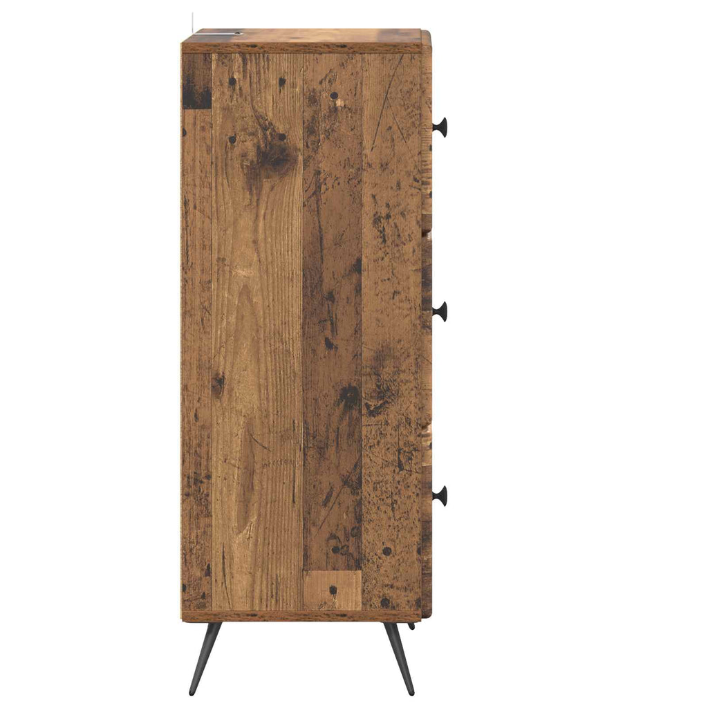 Mobile con Cassetti Legno antico 33 x 34,5 x 90 cm
