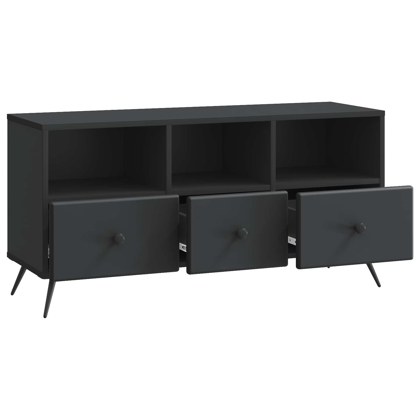 Mobile TV Nero 102 x 34,5 x 50 cm Legno ingegnerizzato