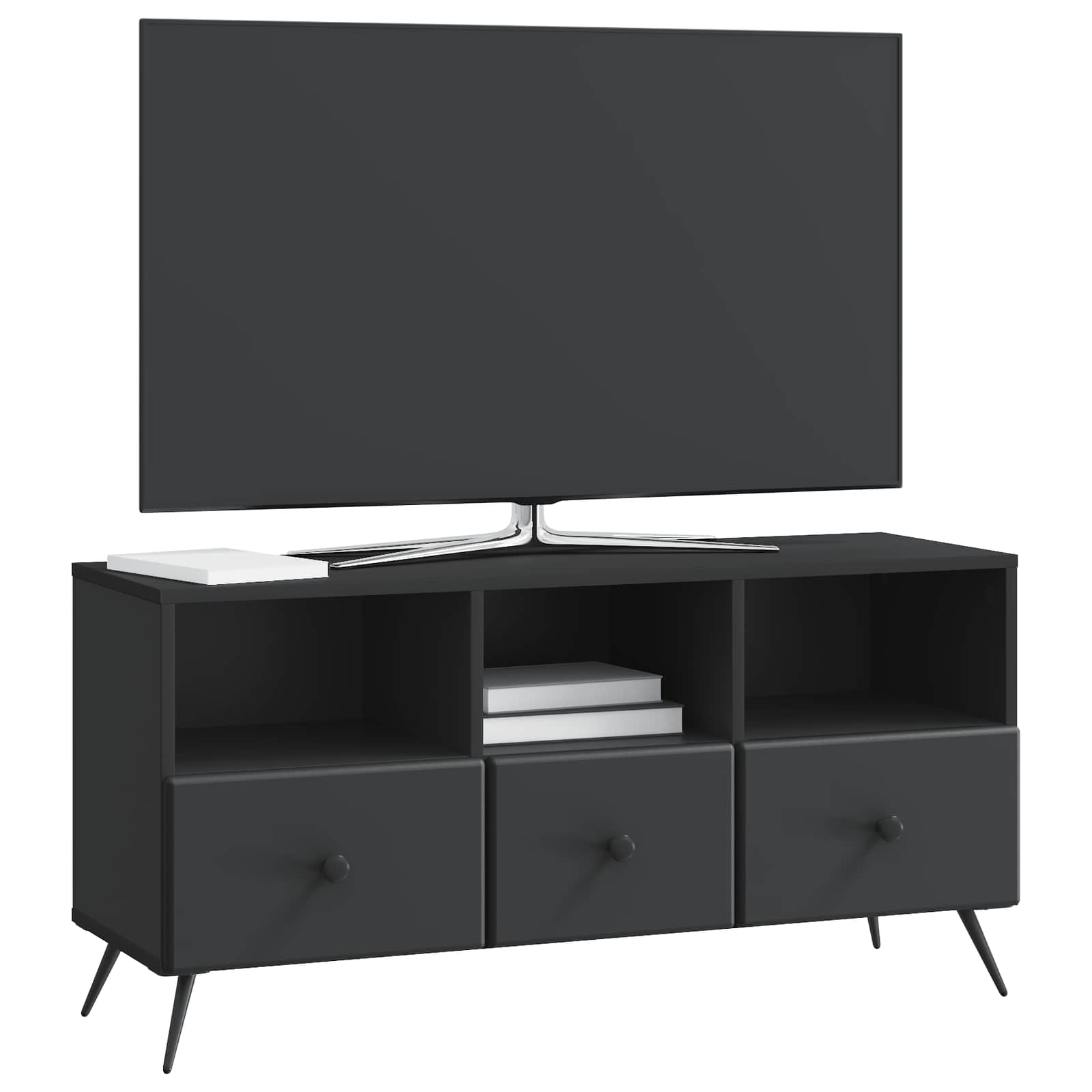 Mobile TV Nero 102 x 34,5 x 50 cm Legno ingegnerizzato
