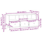 Mobile TV Nero 102 x 34,5 x 50 cm Legno ingegnerizzato