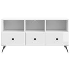Mobile TV Bianco Lucido 102 x 34,5 x 50 cm Legno ingegnerizzato
