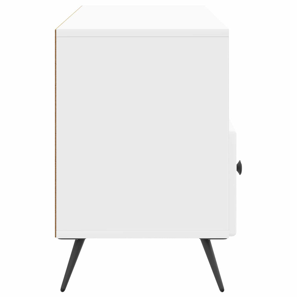 Mobile TV Bianco Lucido 102 x 34,5 x 50 cm Legno ingegnerizzato