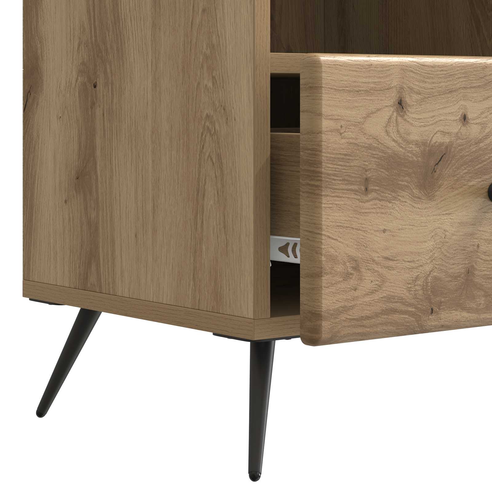 Mobile TV con cassetto Rovere Artigianale 102 x 34,5 x 50 cm