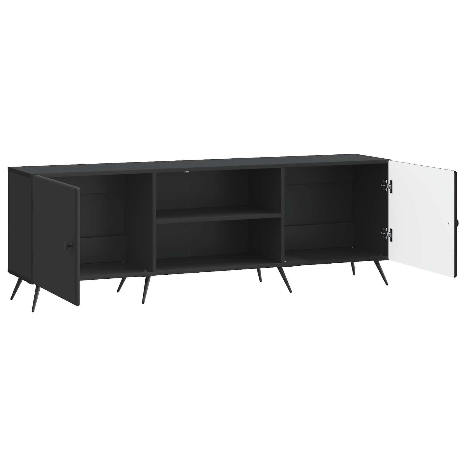 Mobile TV Nero 150 x 31 x 50 cm Legno ingegnerizzato