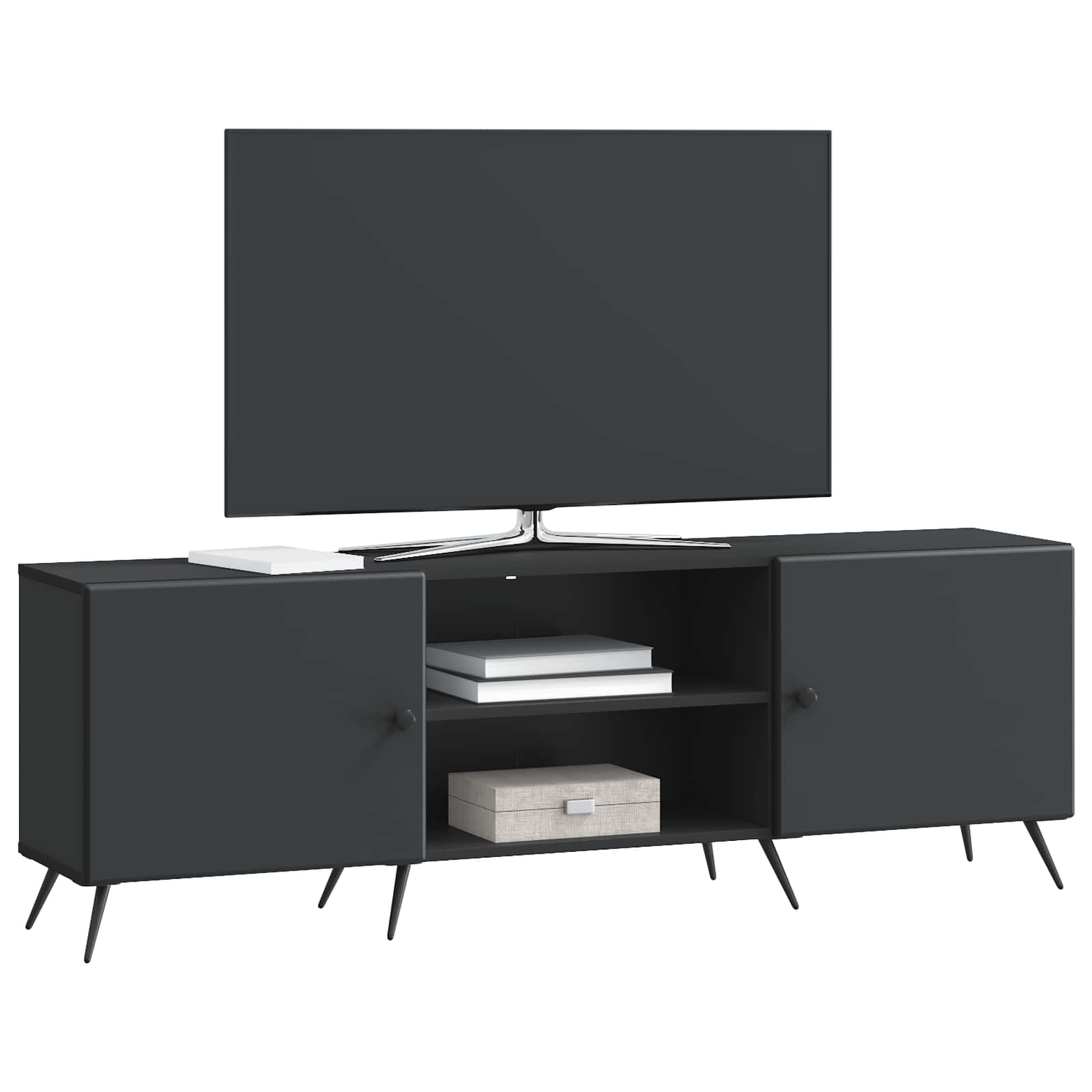 Mobile TV Nero 150 x 31 x 50 cm Legno ingegnerizzato