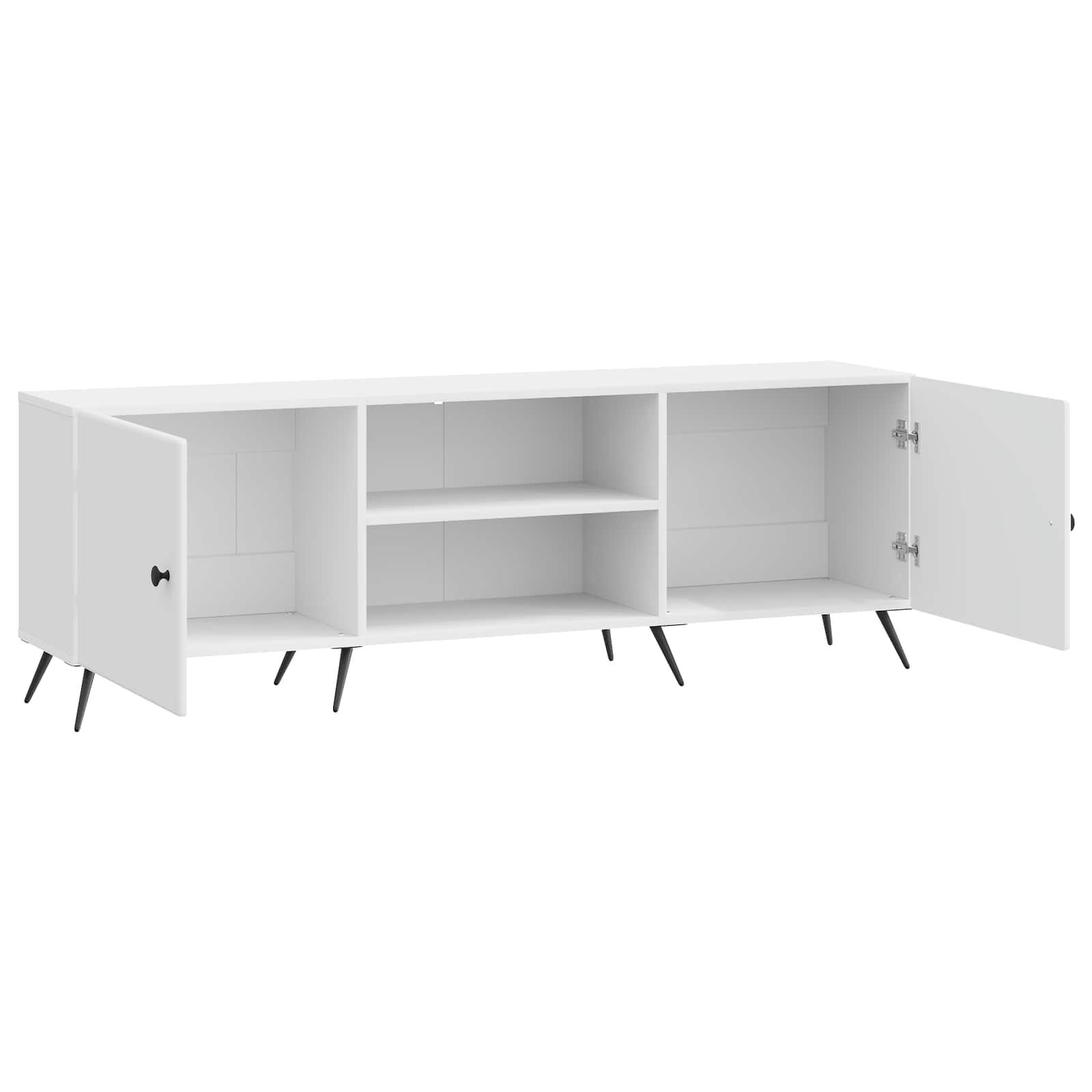 Mobile TV Bianco Lucido 150 x 31 x 50 cm Legno ingegnerizzato