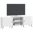 Mobile TV Bianco Lucido 150 x 31 x 50 cm Legno ingegnerizzato