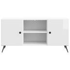 Mobile TV Bianco Lucido 102 x 34,5 x 50 cm Legno ingegnerizzato
