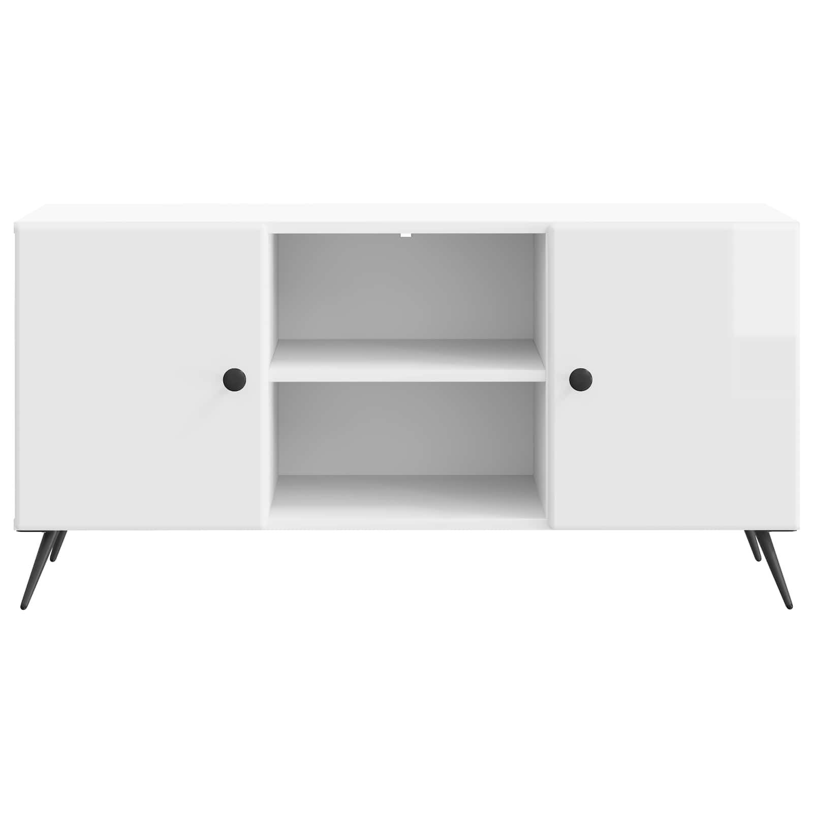 Mobile TV Bianco Lucido 102 x 34,5 x 50 cm Legno ingegnerizzato