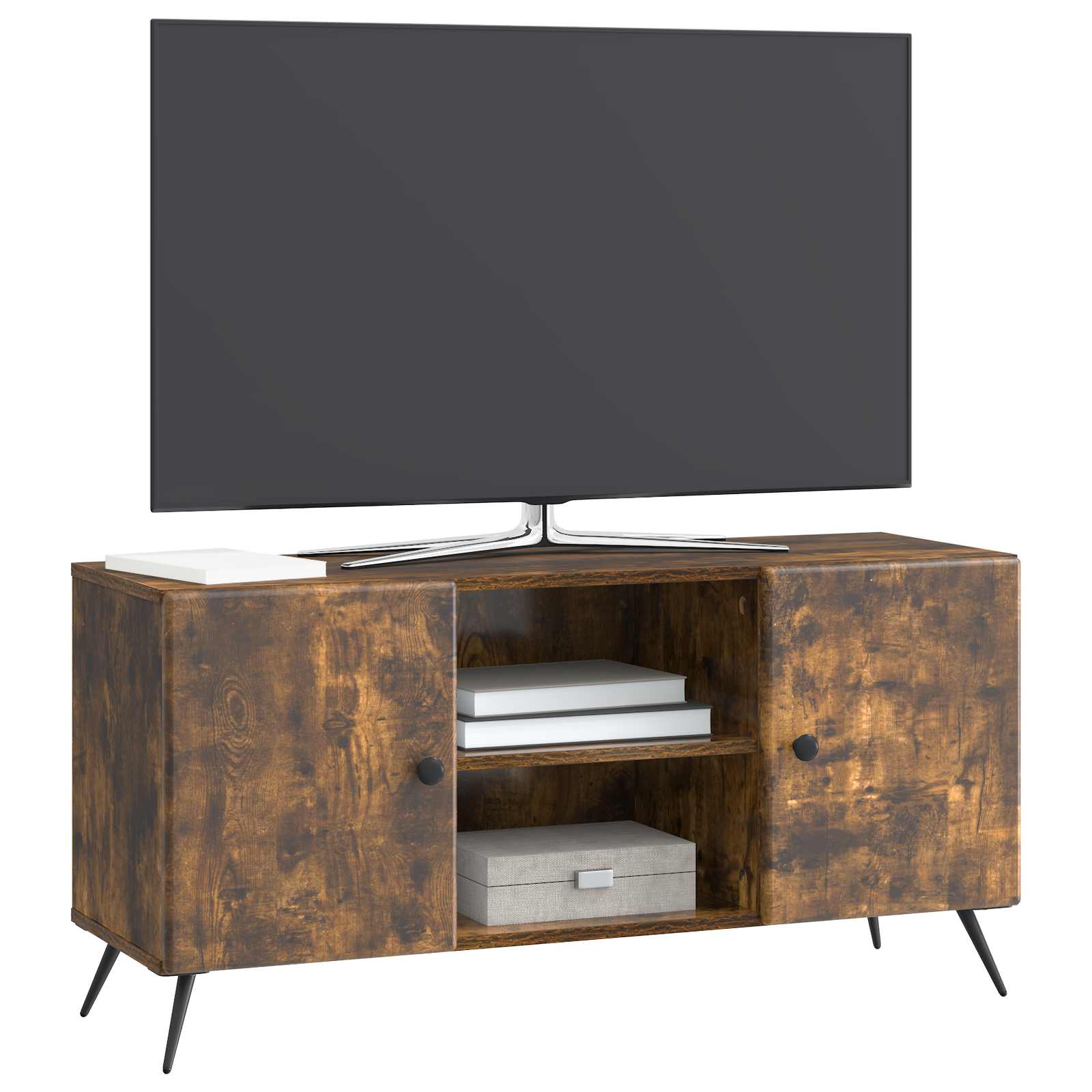 Mobile TV Rovere Fumo 102 x 34,5 x 50 cm Legno ingegnerizzato