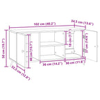 Mobile TV Grigio Sonoma 102 x 34,5 x 50 cm Legno ingegnerizzato