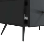 Mobile TV Nero 147 x 34,5 x 30 cm Legno ingegnerizzato