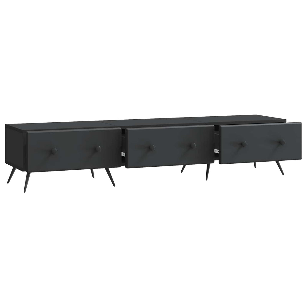 Mobile TV Nero 147 x 34,5 x 30 cm Legno ingegnerizzato