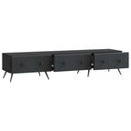 Mobile TV Nero 147 x 34,5 x 30 cm Legno ingegnerizzato