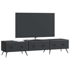 Mobile TV Nero 147 x 34,5 x 30 cm Legno ingegnerizzato
