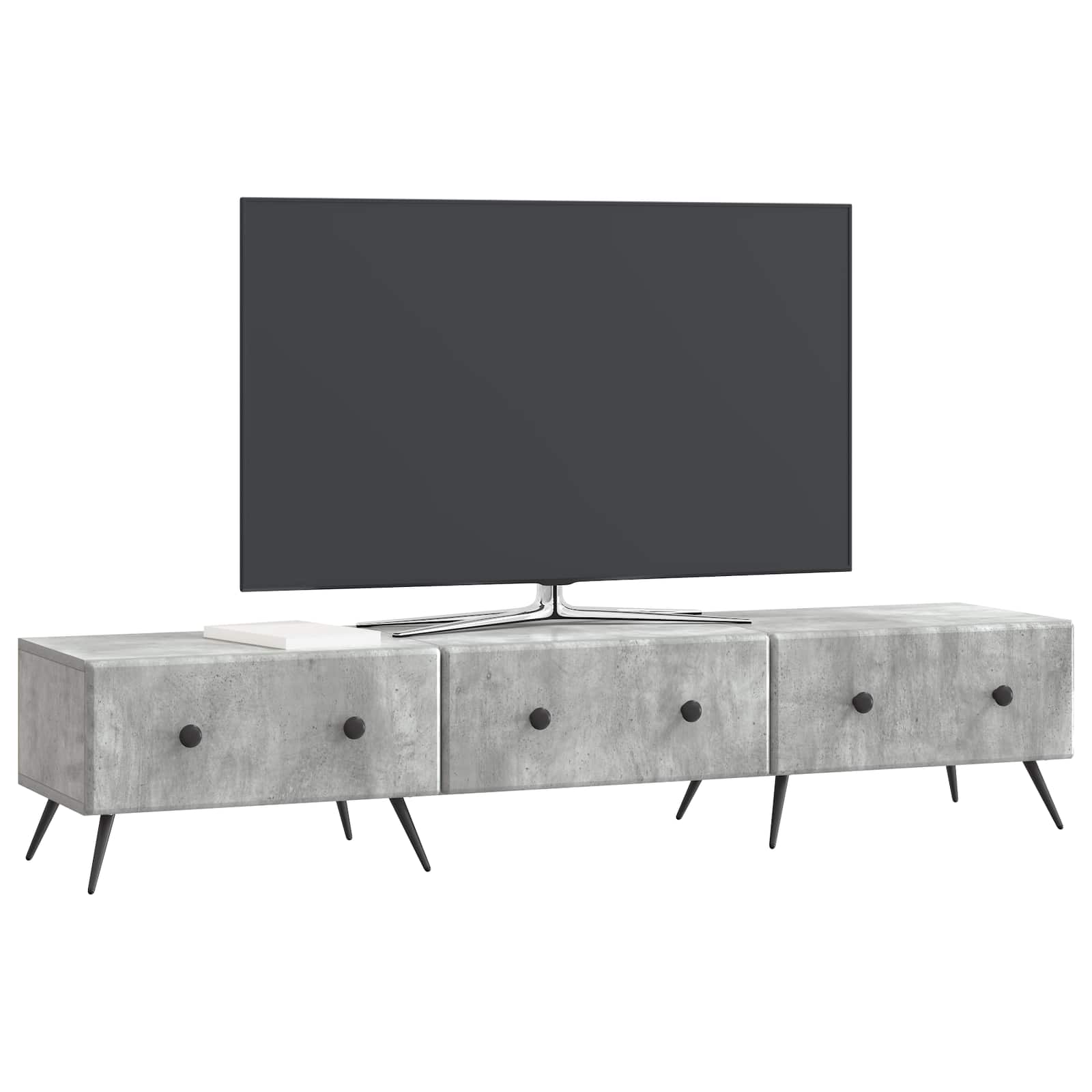 Mobile TV con cassetto Grigio Cemento 147 x 34,5 x 30 cm