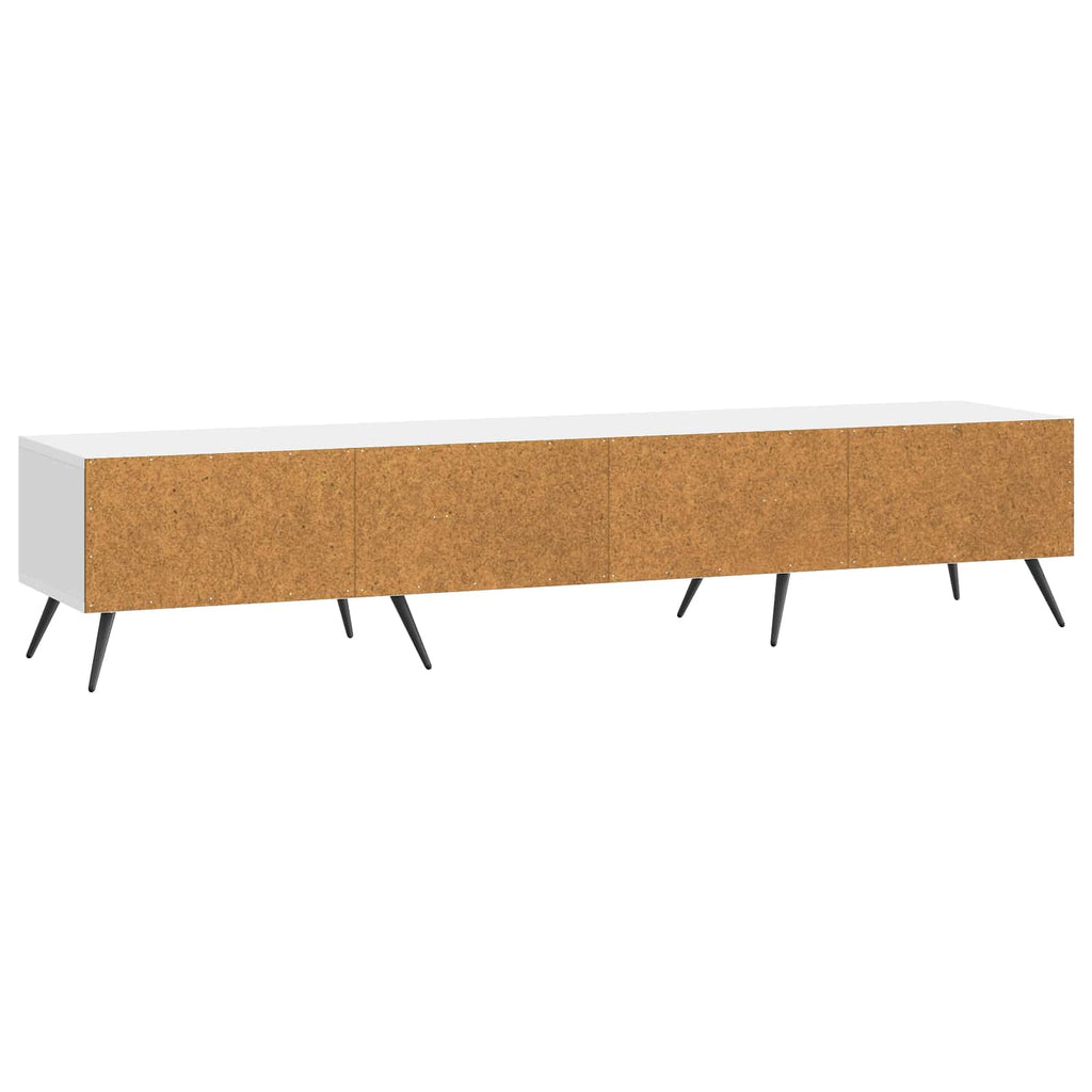 Mobile TV Bianco Lucido 147 x 34,5 x 30 cm Legno ingegnerizzato