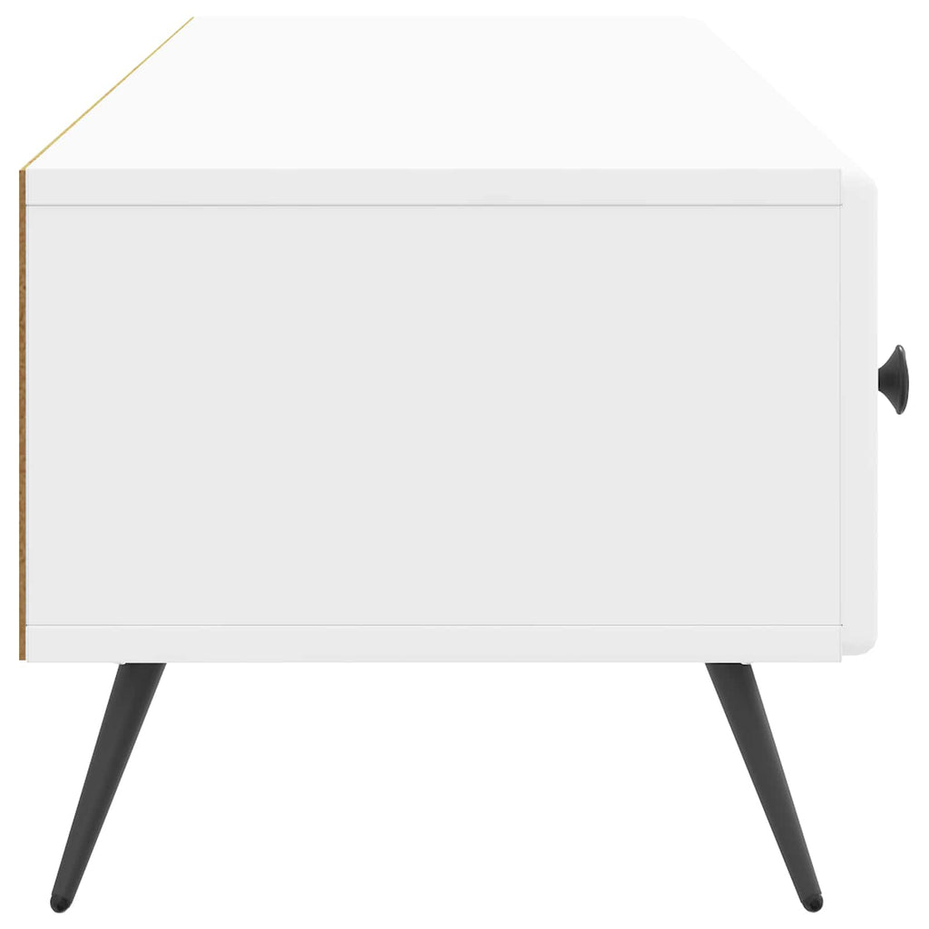 Mobile TV Bianco Lucido 147 x 34,5 x 30 cm Legno ingegnerizzato
