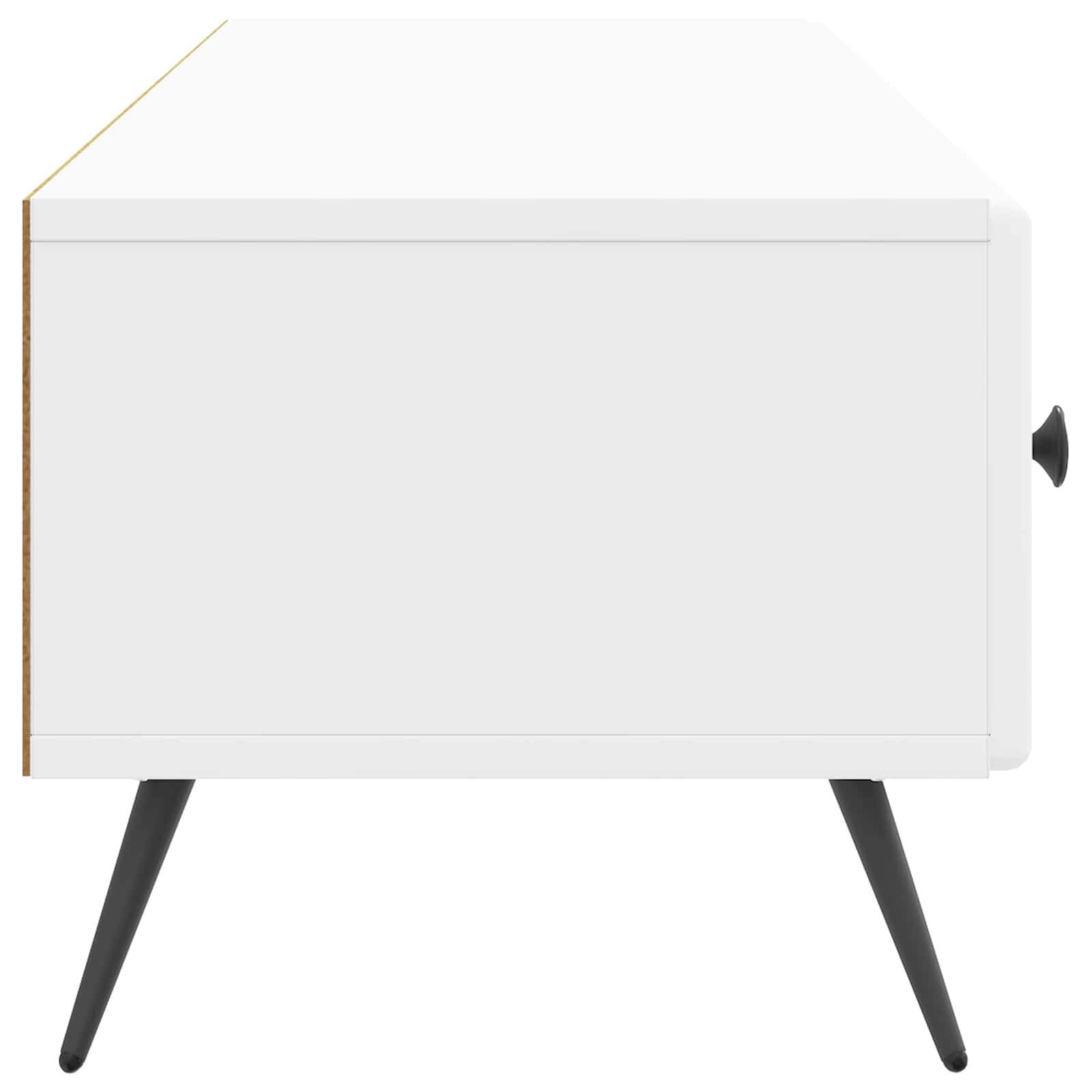 Mobile TV Bianco Lucido 147 x 34,5 x 30 cm Legno ingegnerizzato