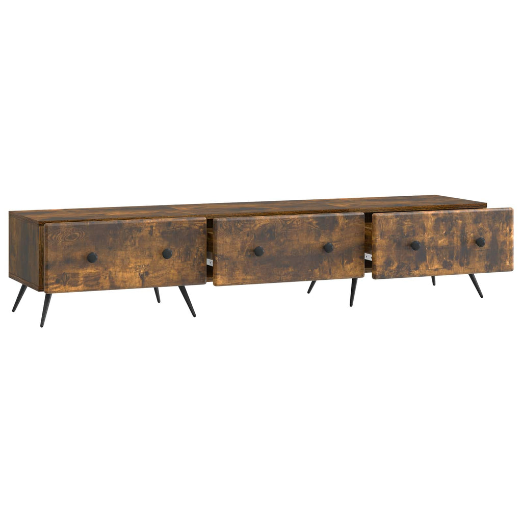Mobile TV Rovere Fumo 147 x 34,5 x 30 cm Legno ingegnerizzato