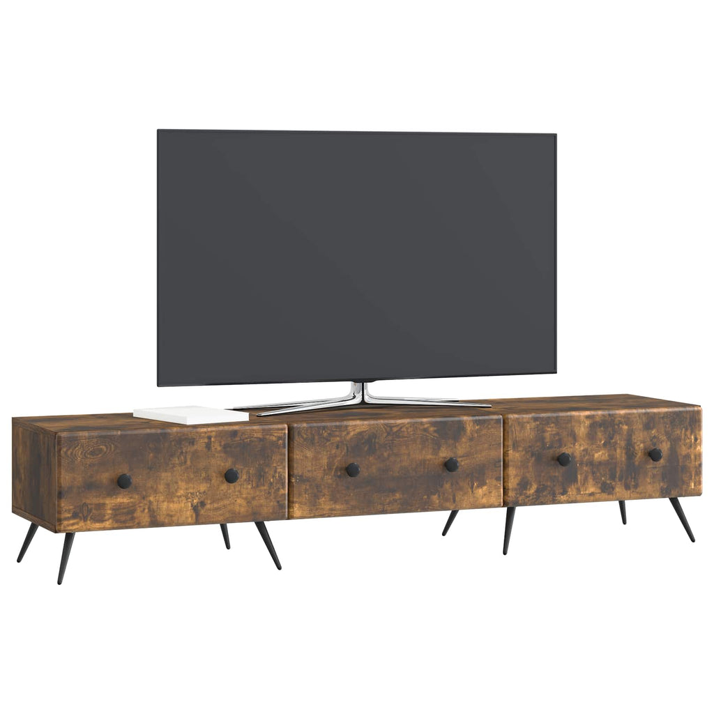 Mobile TV Rovere Fumo 147 x 34,5 x 30 cm Legno ingegnerizzato
