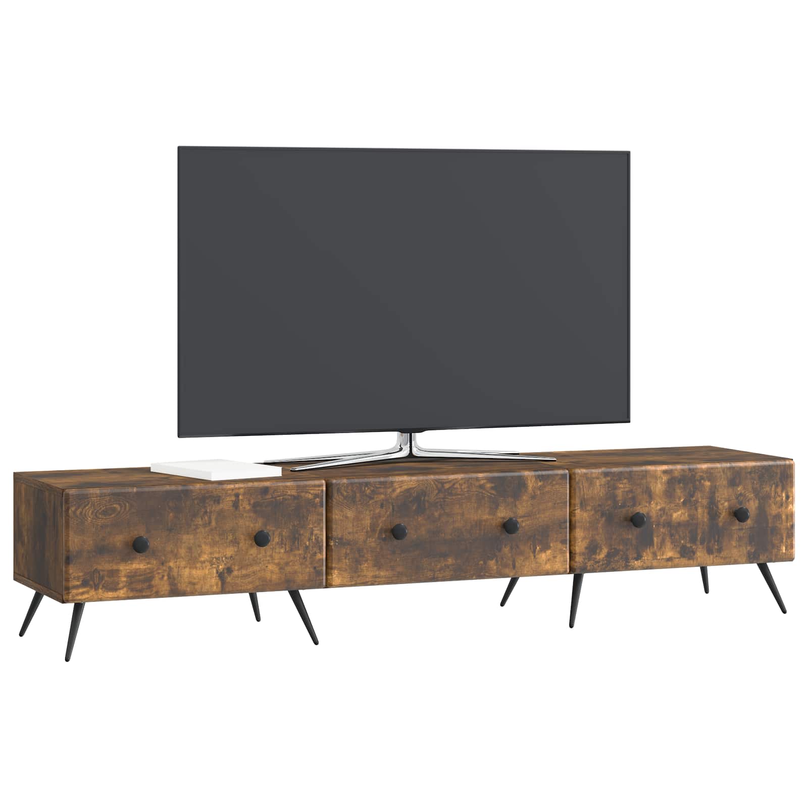 Mobile TV Rovere Fumo 147 x 34,5 x 30 cm Legno ingegnerizzato