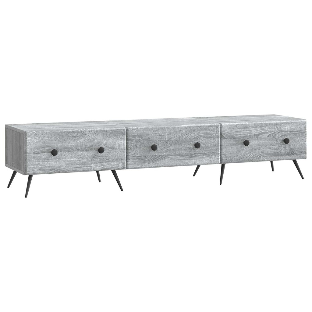 Mobile TV Grigio Sonoma 147 x 34,5 x 30 cm Legno ingegnerizzato