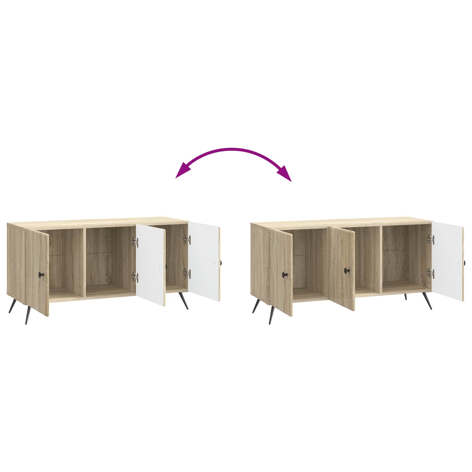Mobile TV Rovere Sonoma 99 x 34,5 x 50 cm Legno ingegnerizzato
