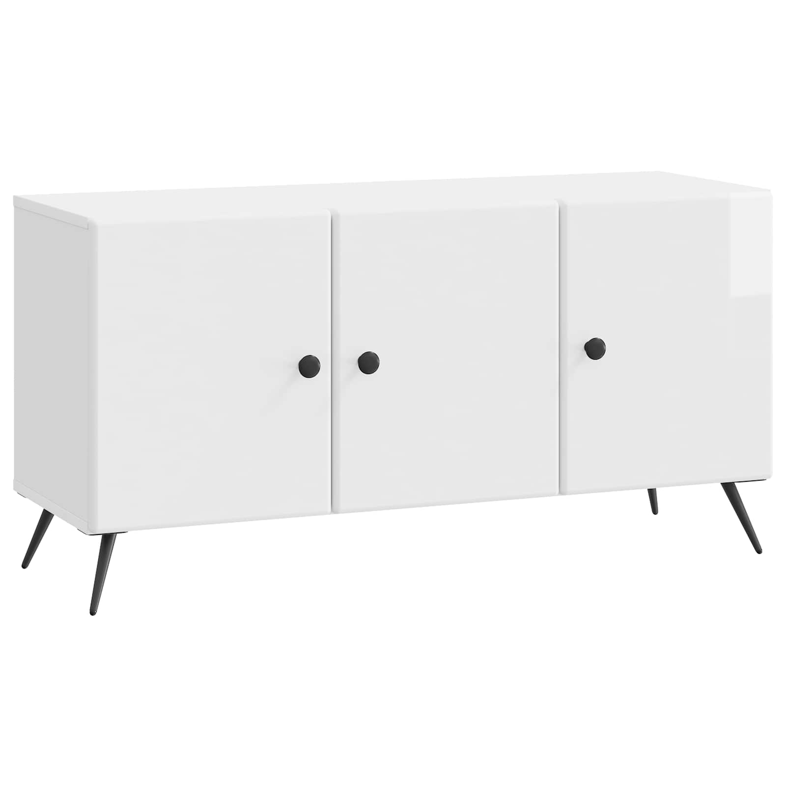 Mobile TV Bianco Lucido 99 x 34,5 x 50 cm Legno ingegnerizzato