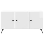 Mobile TV Bianco Lucido 99 x 34,5 x 50 cm Legno ingegnerizzato