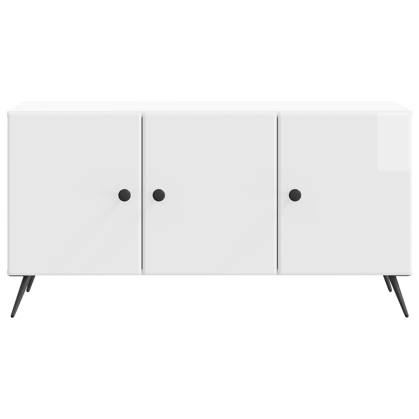 Mobile TV Bianco Lucido 99 x 34,5 x 50 cm Legno ingegnerizzato