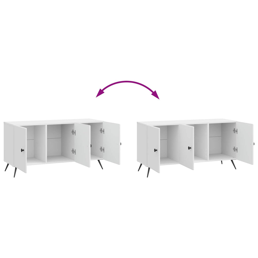 Mobile TV Bianco Lucido 99 x 34,5 x 50 cm Legno ingegnerizzato