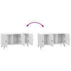 Mobile TV Bianco Lucido 99 x 34,5 x 50 cm Legno ingegnerizzato