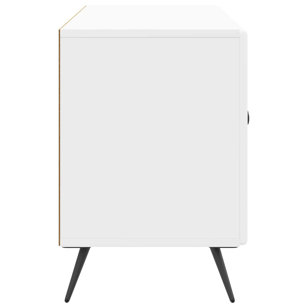 Mobile TV Bianco Lucido 99 x 34,5 x 50 cm Legno ingegnerizzato
