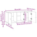 Mobile TV Legno antico 99 x 34,5 x 50 cm Legno ingegnerizzato