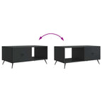 Tavolino da salotto Nero 90 x 50 x 40 cm Legno ingegnerizzato