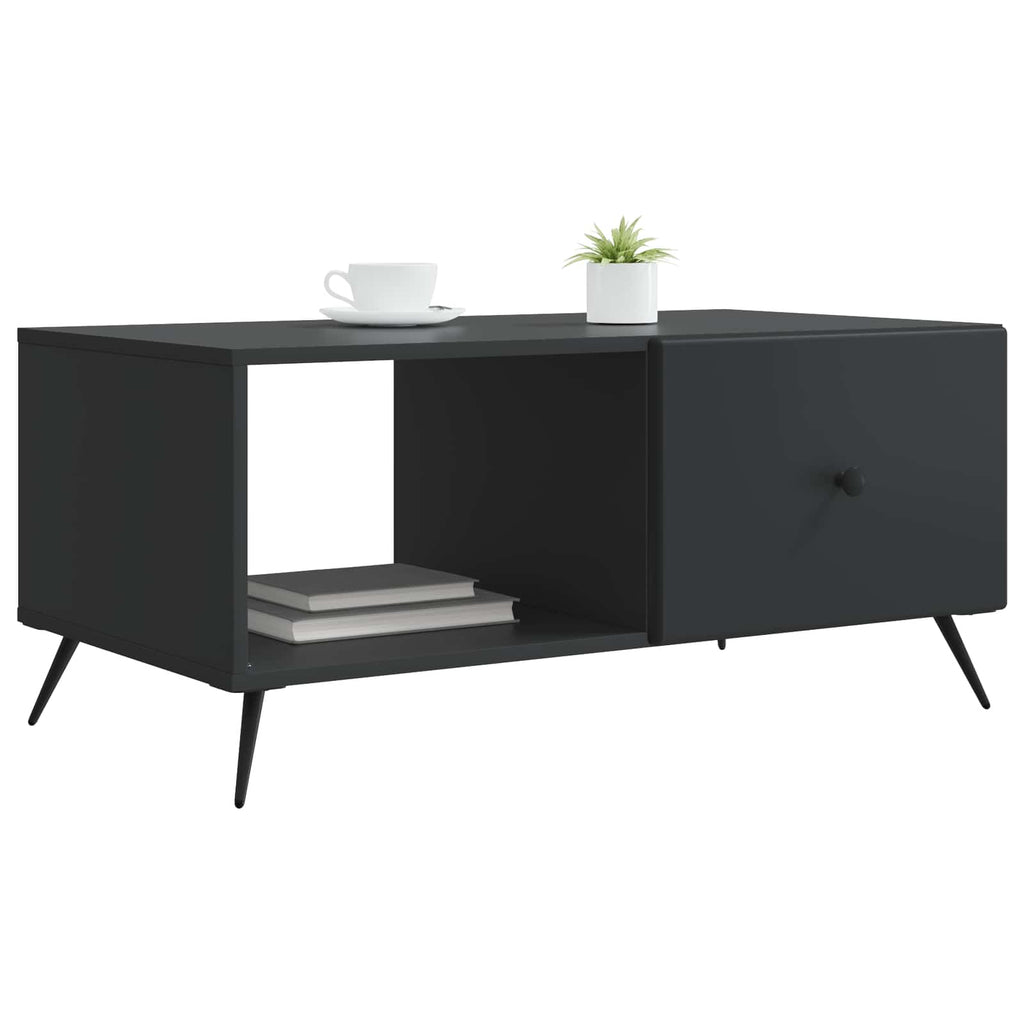 Tavolino da salotto Nero 90 x 50 x 40 cm Legno ingegnerizzato