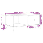 Tavolino da salotto Rovere Sonoma 90 x 50 x 40 cm