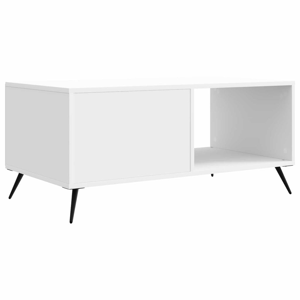 Tavolino da salotto Bianco Lucido 90 x 50 x 40 cm