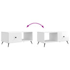 Tavolino da salotto Bianco Lucido 90 x 50 x 40 cm