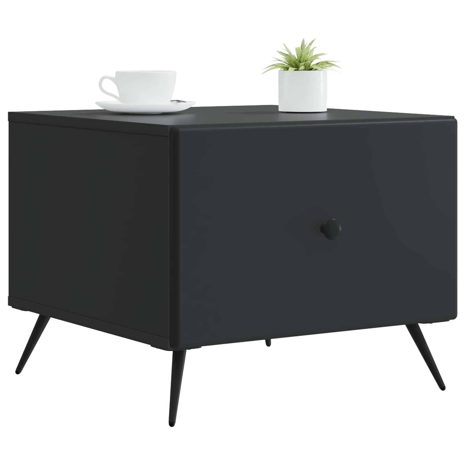 Tavolino da salotto Nero 49 x 50 x 40 cm Legno ingegnerizzato