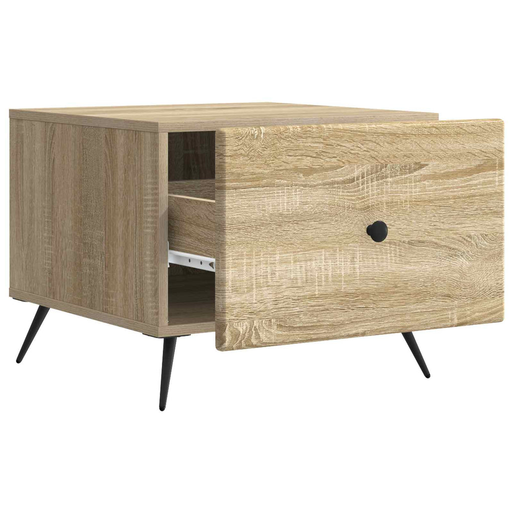 Tavolino da salotto con cassetto Rovere Sonoma 49 x 50 x 40 cm