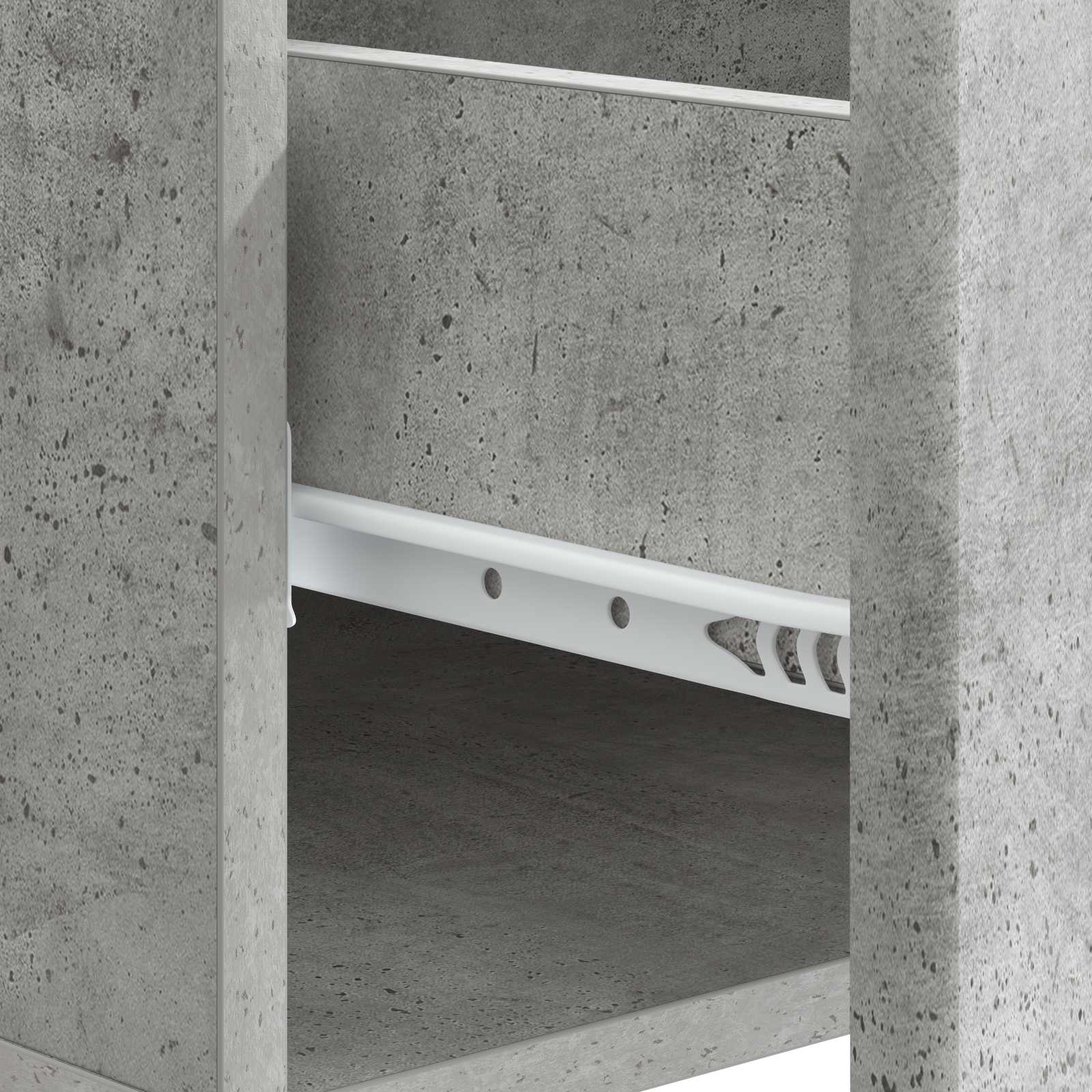 Tavolino da salotto con cassetto Grigio Cemento 49 x 50 x 40 cm